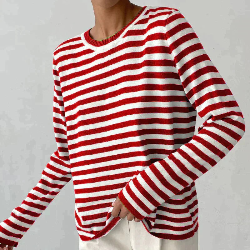Rosa Women's Striped Sweater - shown in use