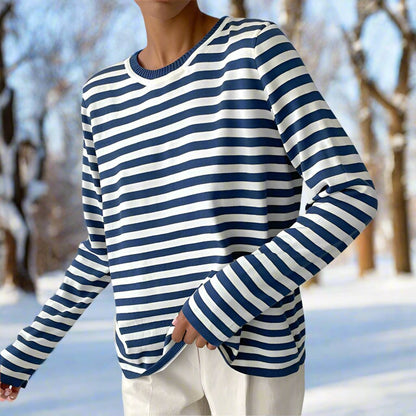Xanthe Women's Striped T-shirt - front view