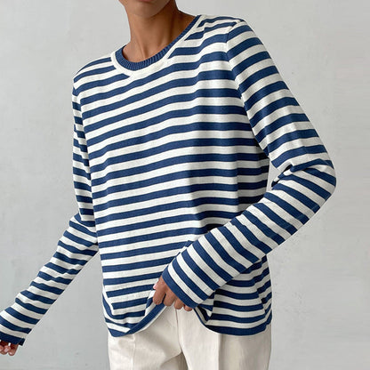 Rosa Women's Striped Sweater - front view