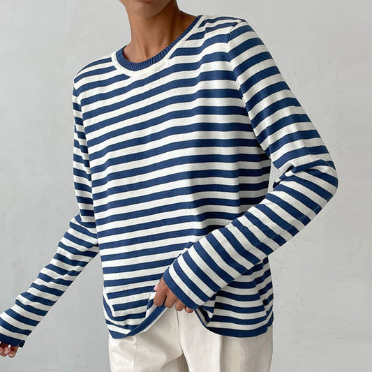 Rosa Women's Striped Sweater - front view
