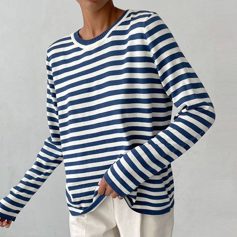 Rosa Women's Striped Sweater - front view