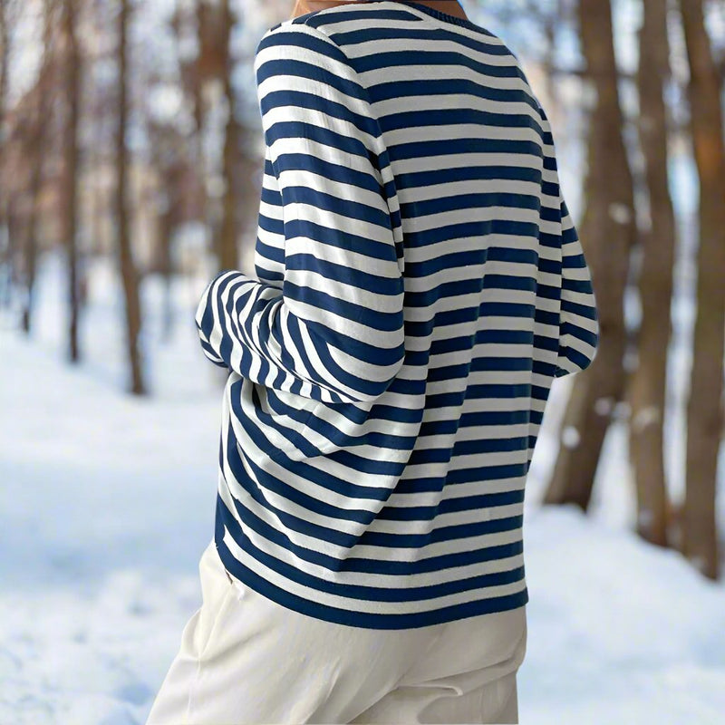 Xanthe Women's Striped T-shirt - shown in use