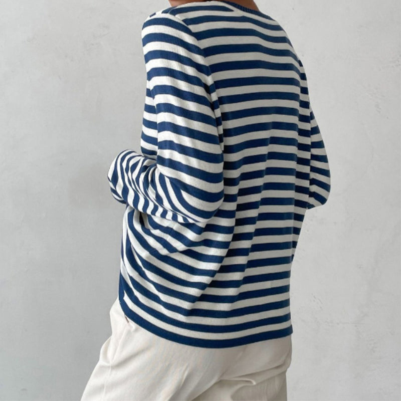 Rosa Women's Striped Sweater - styled view
