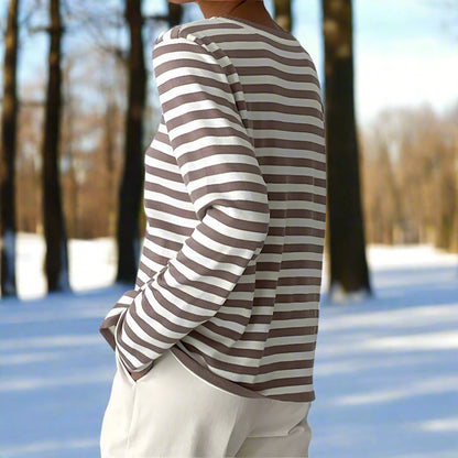 Xanthe Women's Striped T-shirt - front view