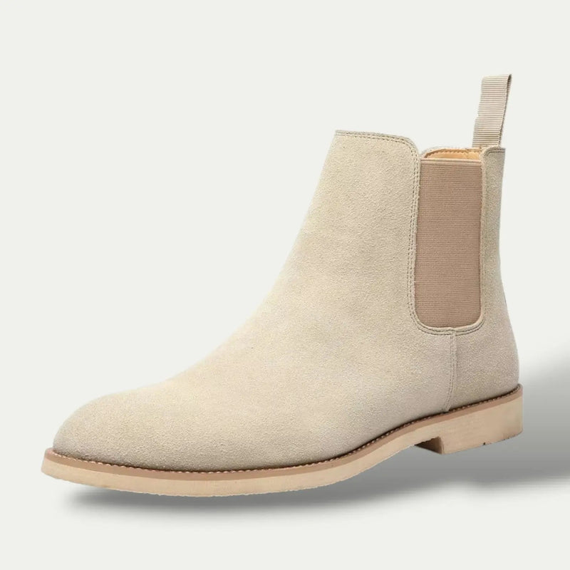 Cormac Men's Suede Chelsea Boots - fabric and finish detail