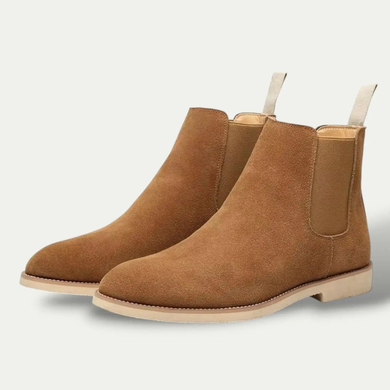 Cormac Men's Suede Chelsea Boots - close-up detail