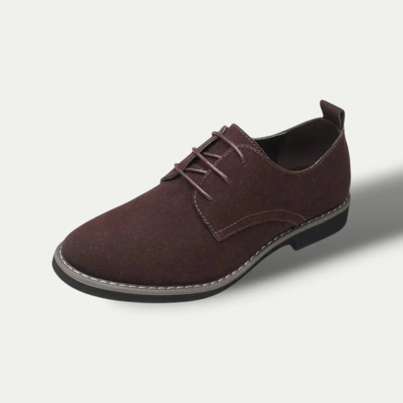 Isaac Men's Suede Oxfords - fabric and finish detail
