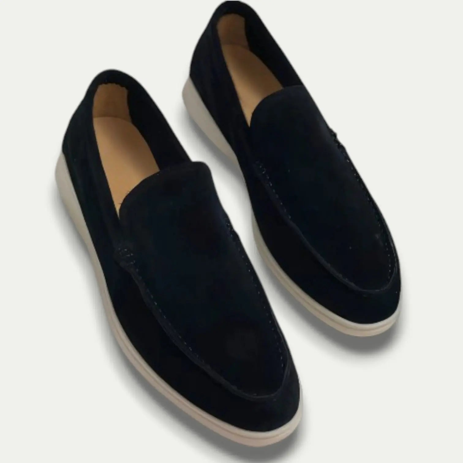 Barnaby Men's Suede Loafers - fabric and finish detail