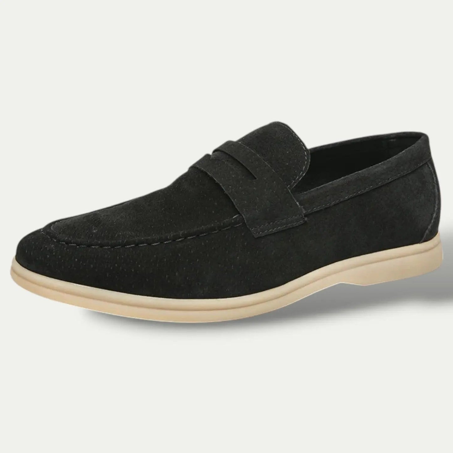 Otis Men's Suede Loafers - fabric and finish detail