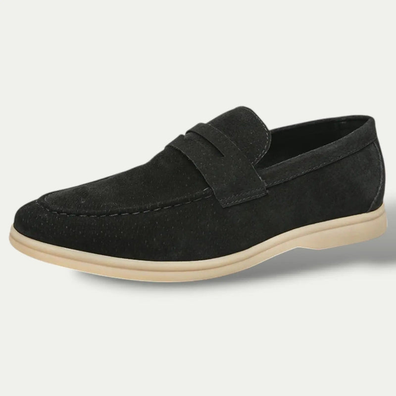 Otis Men's Suede Loafers - fabric and finish detail