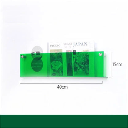 Modern Acrylic Floating Shelf Bookcase – Stylish Home Decor, Available in 30cm, 40cm, 50cm Lengths, 10 Color Options 31