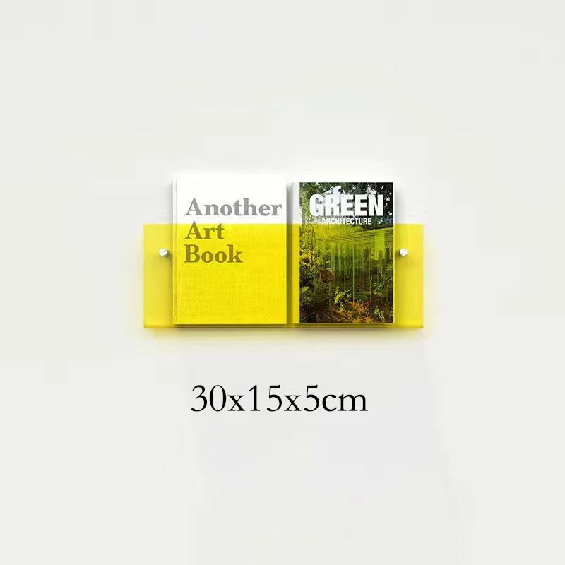 Modern Acrylic Floating Shelf Bookcase – Stylish Home Decor, Available in 30cm, 40cm, 50cm Lengths, 10 Color Options 9