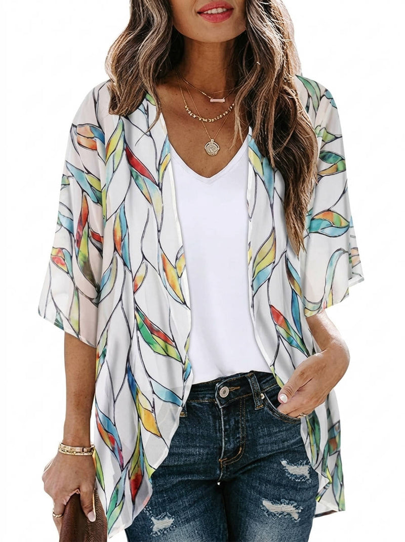 Giselle Women's Floral Cardigan - back view
