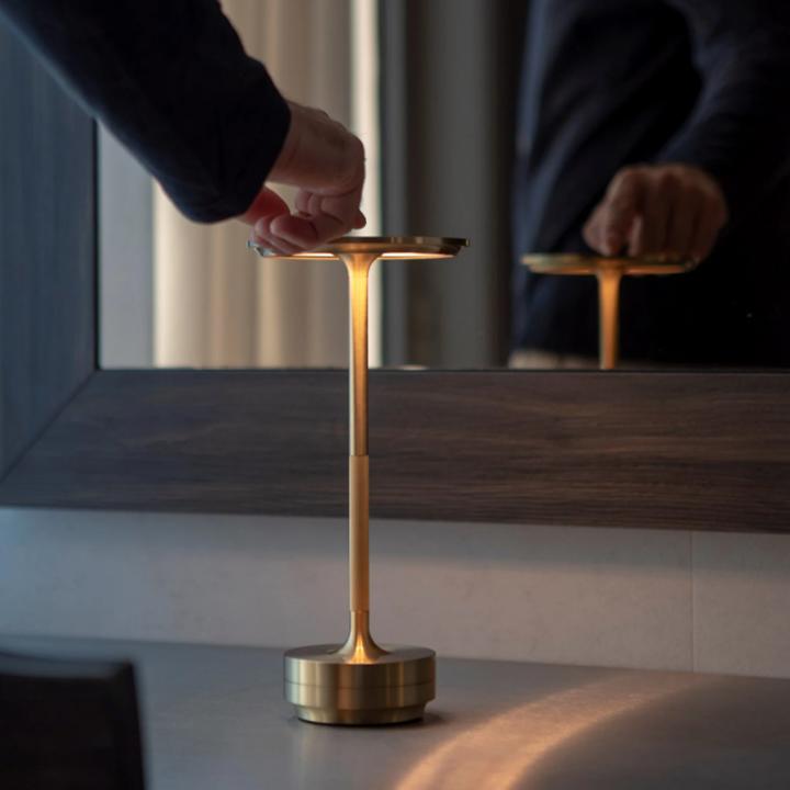 Slate LED Adjustable Table Lamp - shown in use