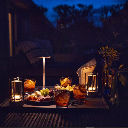 Slate LED Adjustable Table Lamp - styled view