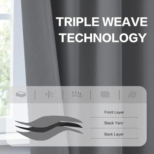 Noiréa Thermal Blackout Curtains | 90% Light Block, Insulating 2-Pack