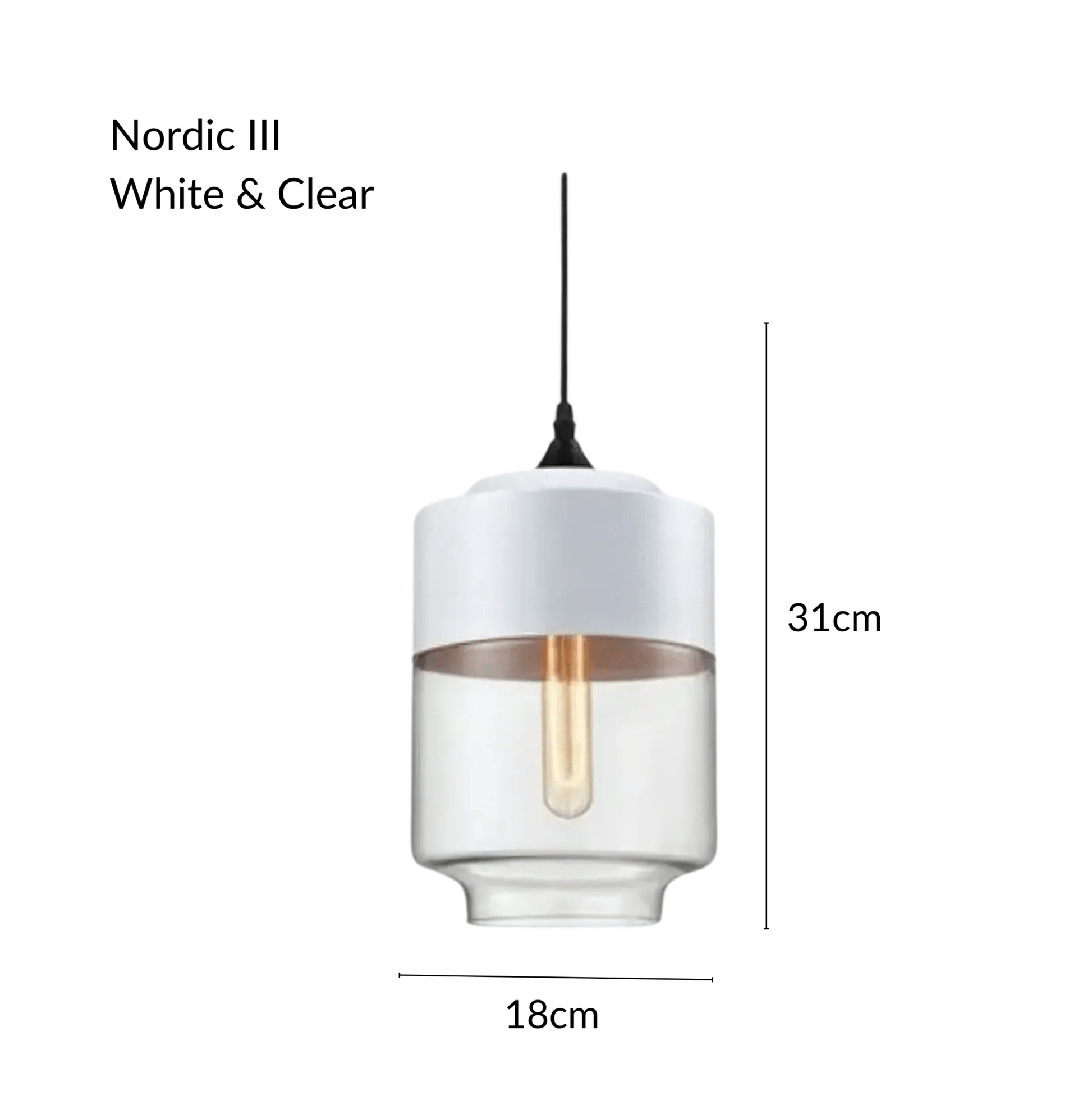 NordicGlow | Stylish Industrial Metal and Glass Pendant Lighting 19