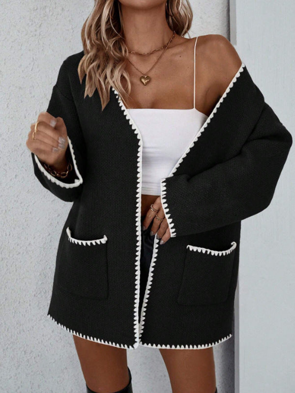 Mira Women's Cardigan - fabric and finish detail