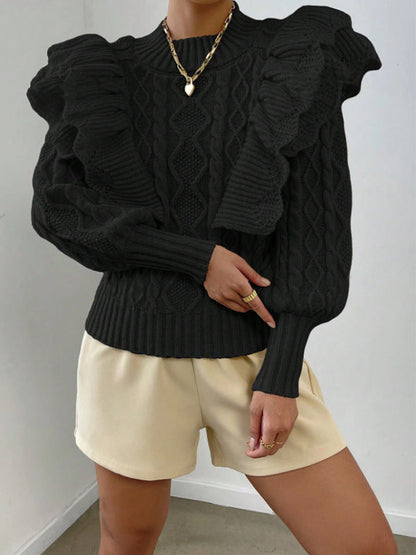 Imogen Women's Cable Knit Sweater - back view