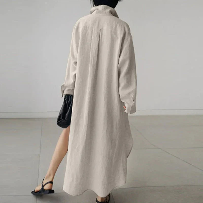Ottilie Women's Shirt Dress - fabric and finish detail