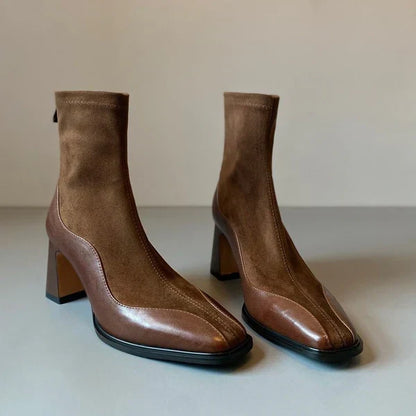 Maren Women's Block Heel Ankle Boots - flat lay