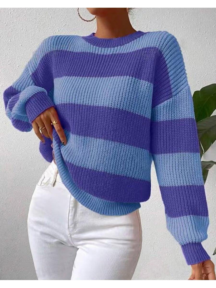 Imogen Women's Striped Sweater - back view
