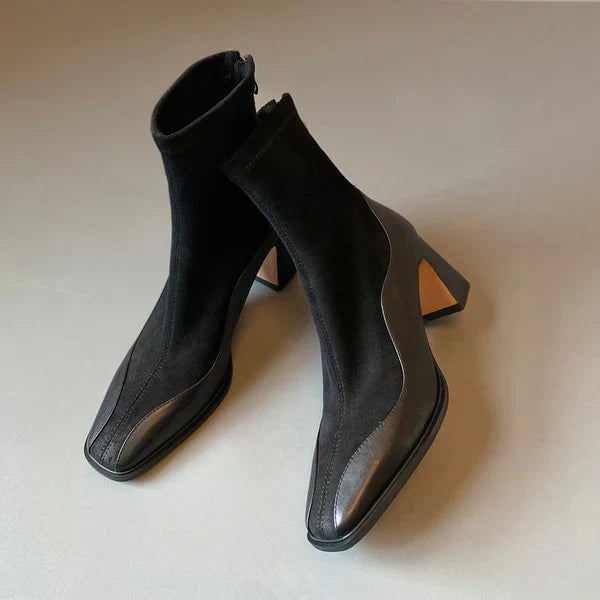 Maren Women's Block Heel Ankle Boots - styled view