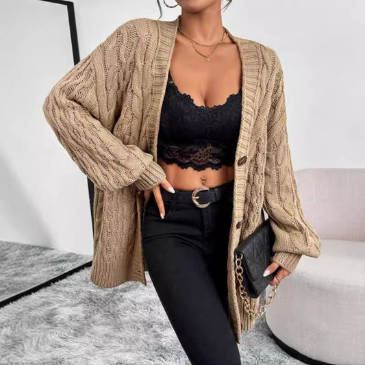 Violette Women's Oversized Cardigan - styled view