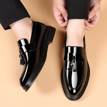 Tristan Men's Platform Loafers - fabric and finish detail