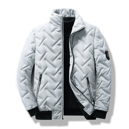 Lachlan Men's Quilted Jacket - fabric and finish detail