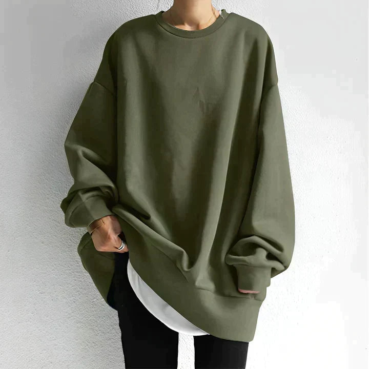 Anouk Women's Oversized Sweater - fabric and finish detail