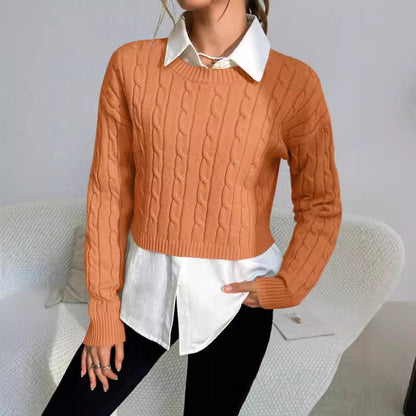 Tallulah Women's Cable Knit Sweater - back view