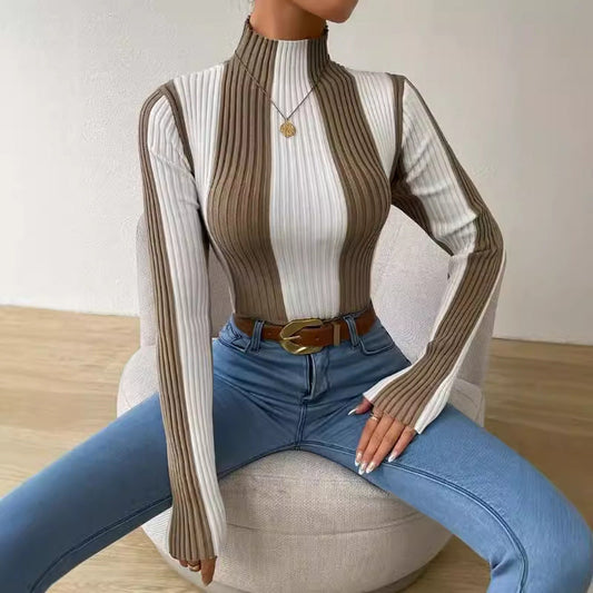 Ines Women's Striped Sweater - styled view
