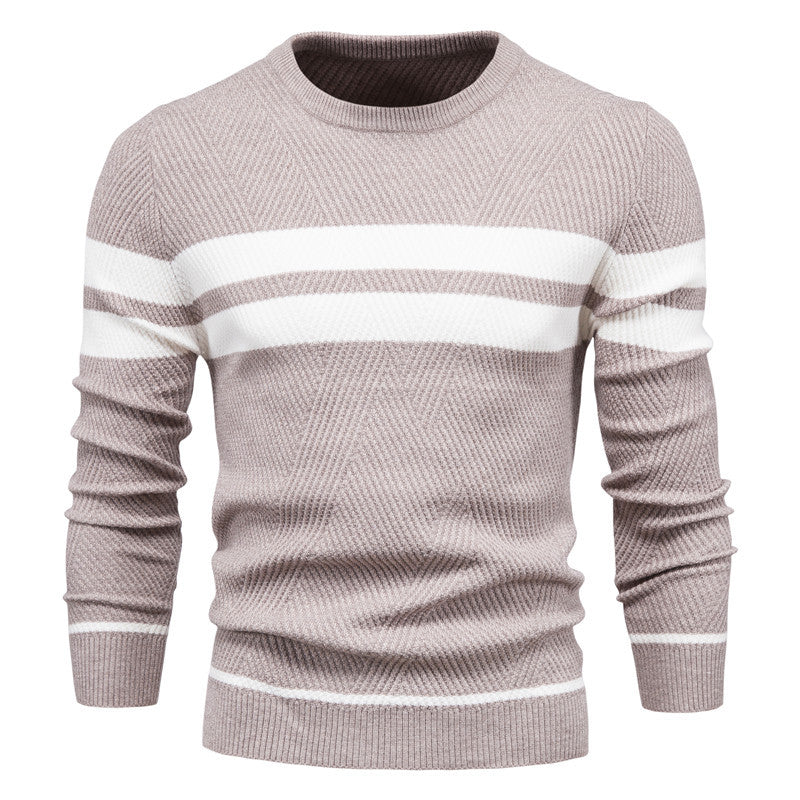 Orson Men's Striped Sweater - flat lay