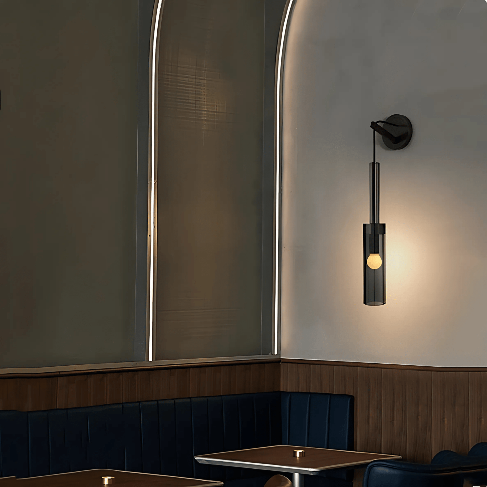 ObsidianGlow | Sleek Black Glass Kitchen Pendant Lighting Fixture 8