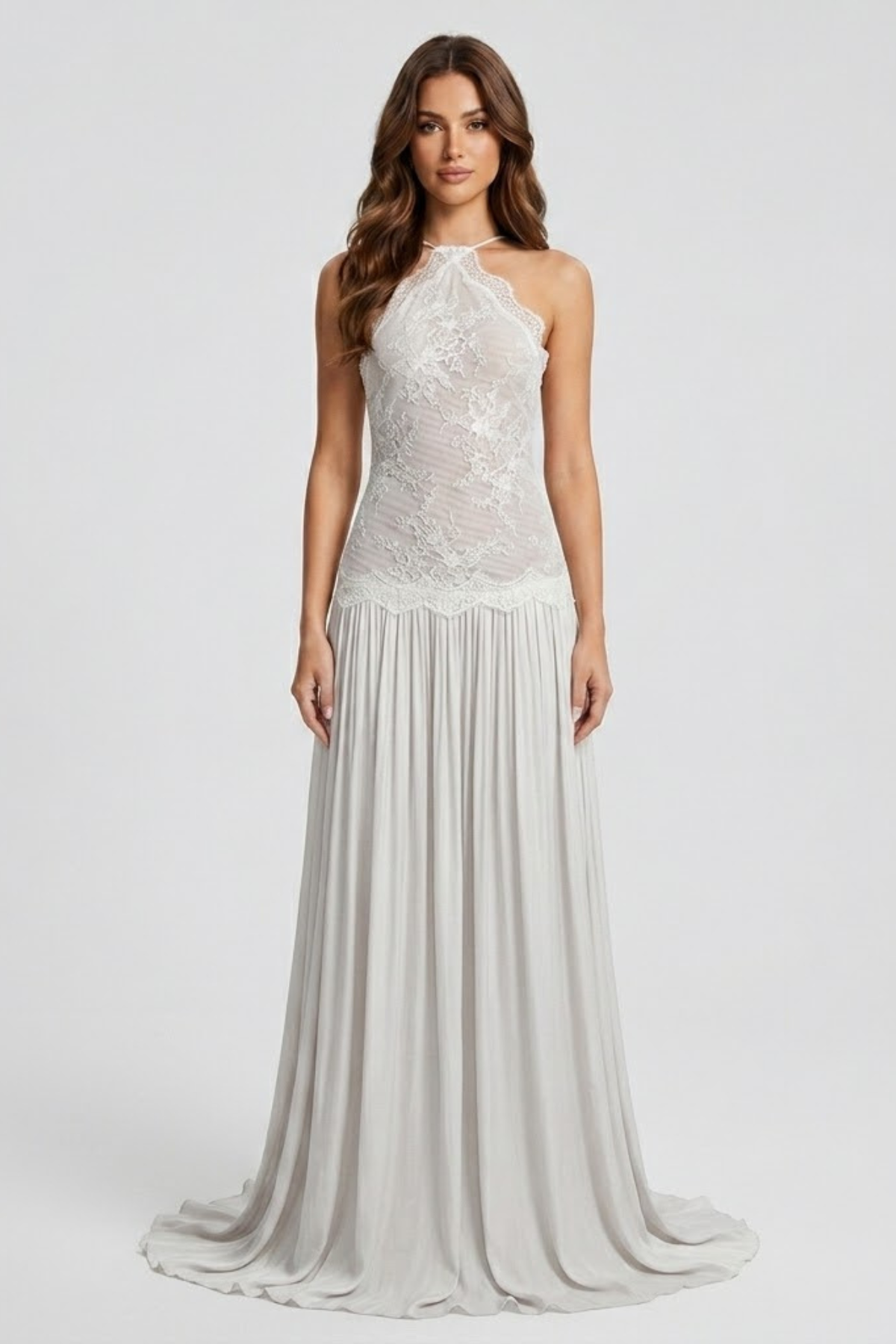 Elsie Women's Pleated Maxi Dress - front view
