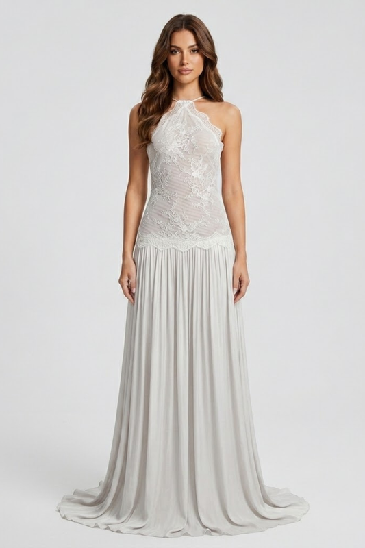 Elsie Women's Pleated Maxi Dress - front view
