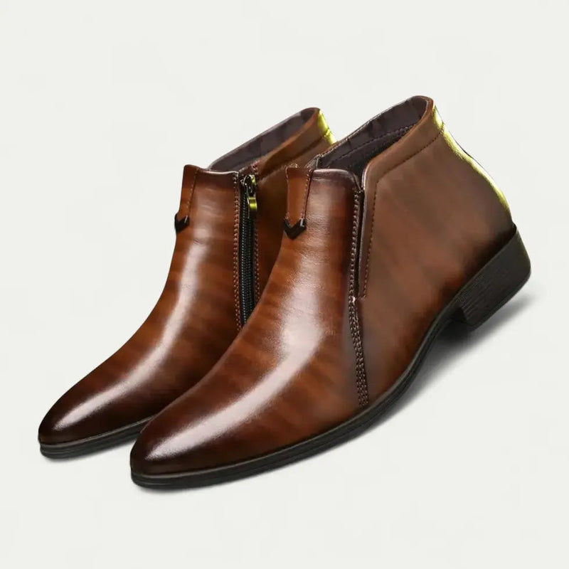 Bruno Men's Ankle Boots - fabric and finish detail