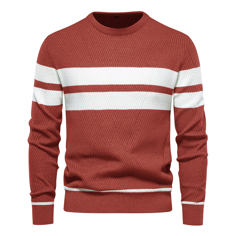 Orson Men's Striped Sweater - back view
