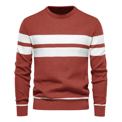Orson Men's Striped Sweater - back view
