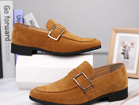 Tristan Men's Block Heel Loafers - shown in use