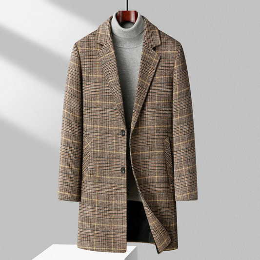 Saskia Women's Plaid Coat - front view