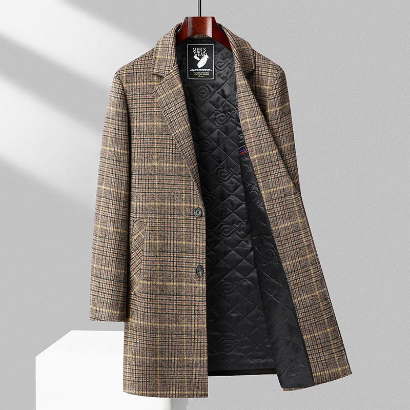 Saskia Women's Plaid Coat - styled view