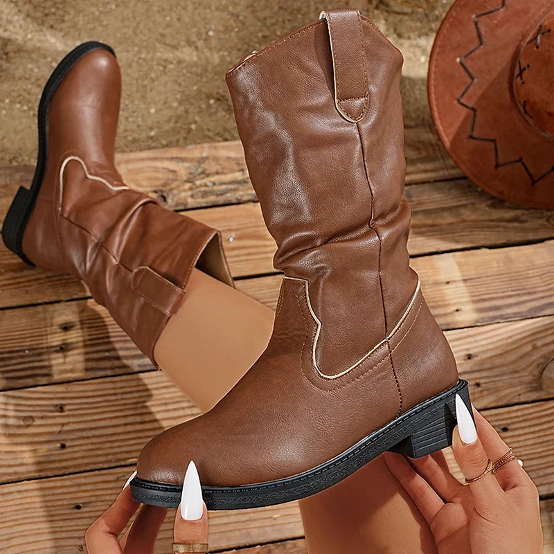 Winona Women's Boots | Cowboy, Faux Leather, Slip-on