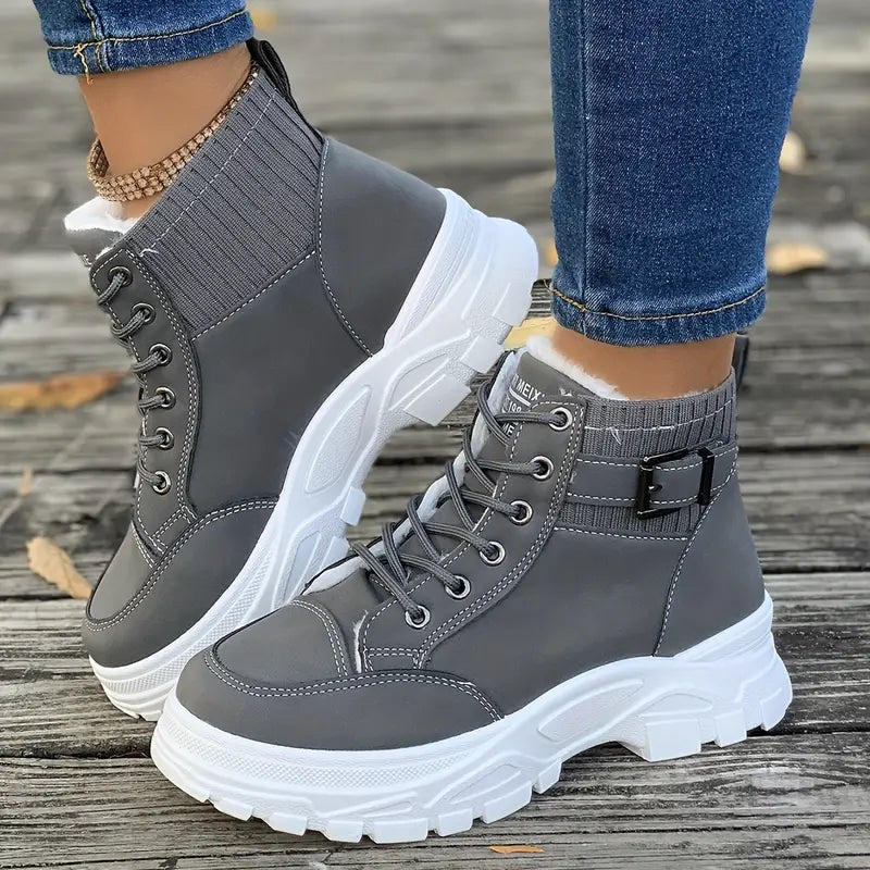 Tallulah Women's Platform Ankle Boots - styled view
