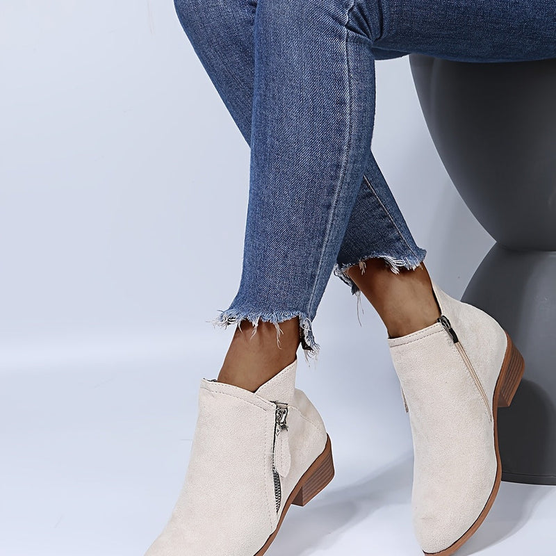 Edith Women's Suede Ankle Boots - styled view