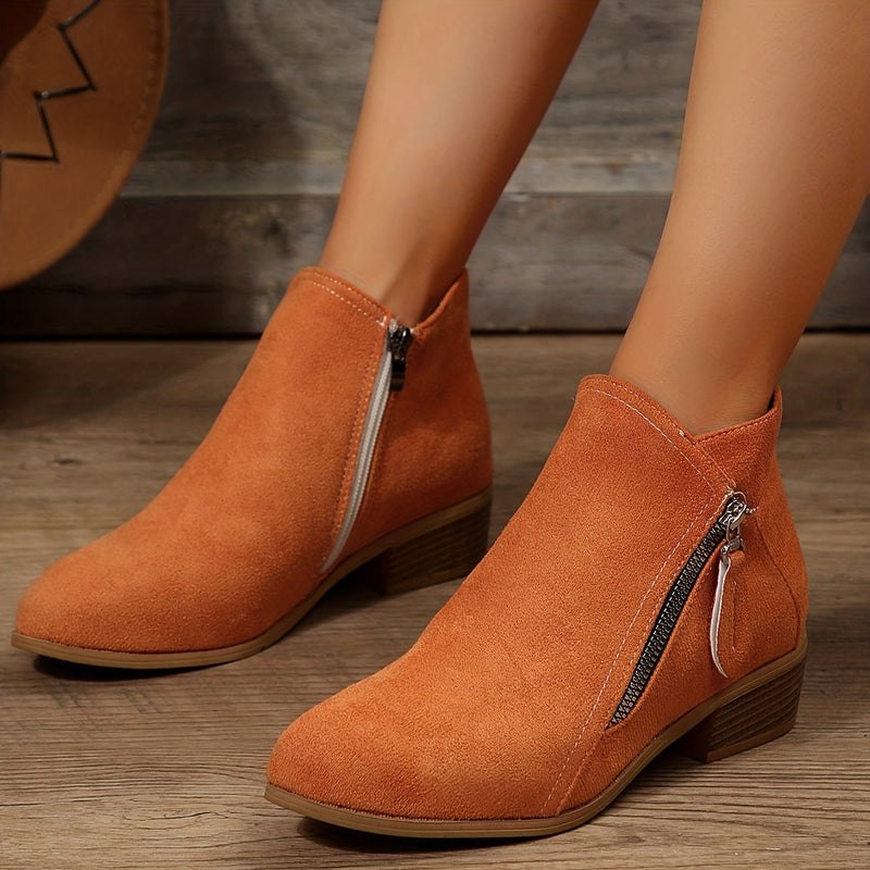 Edith Women's Suede Ankle Boots - close-up detail