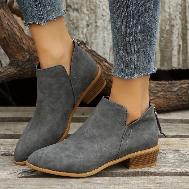 Elena Women's Ankle Boots - fabric and finish detail