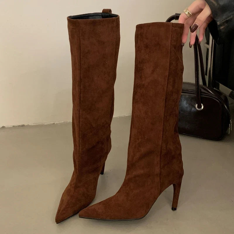 Edith Women's Knee-high Boots - styled view