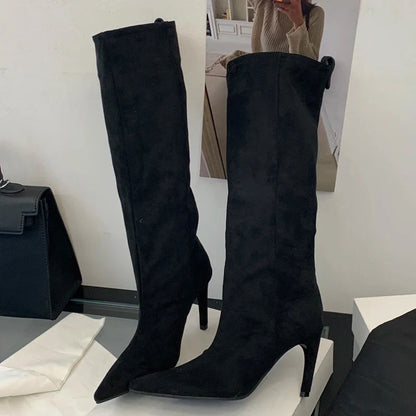 Edith Women's Knee-high Boots - fabric and finish detail
